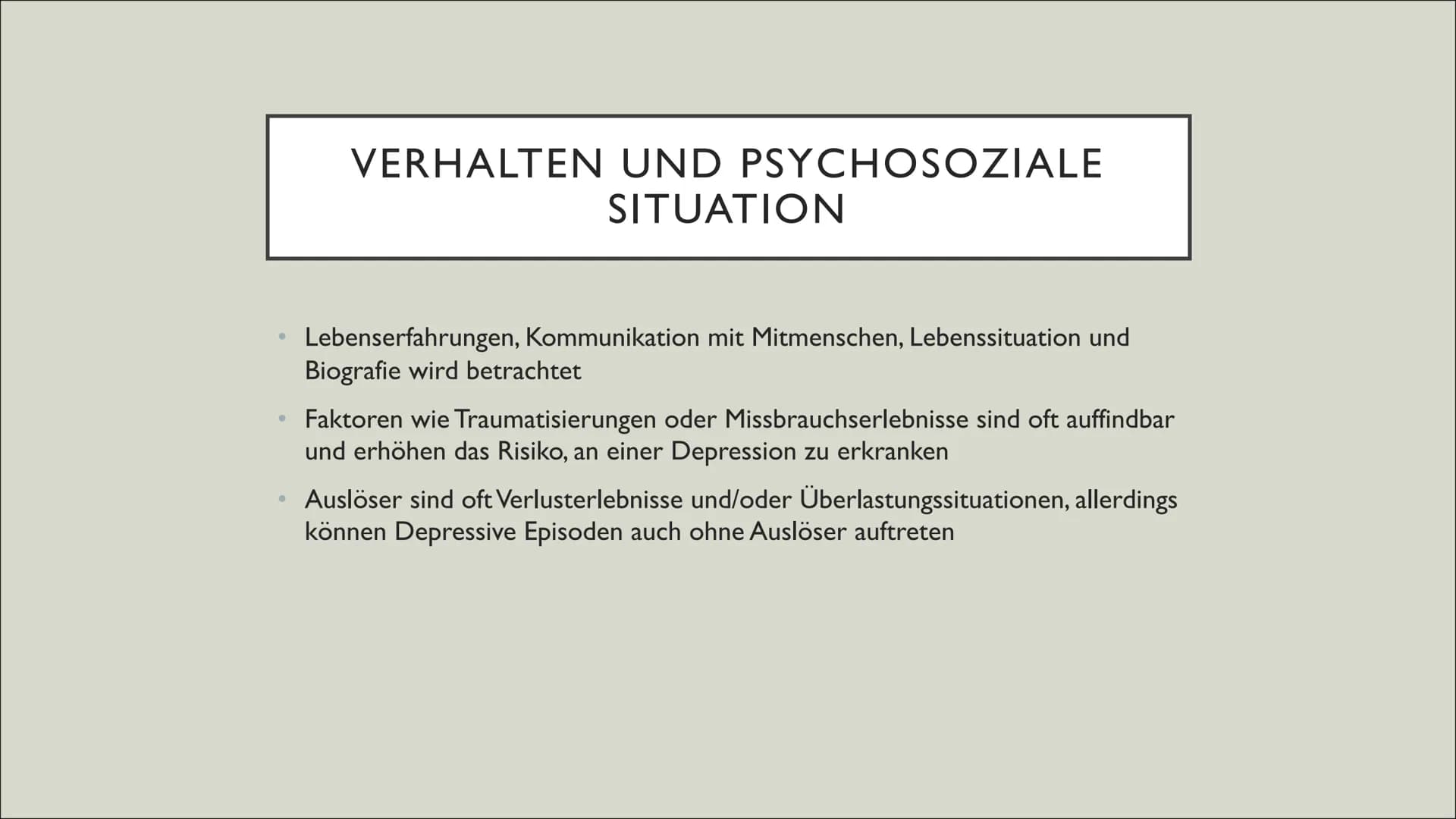 DEPRESSIONEN
Julie Klemm ●
●
●
●
Allgemeines
Fakten und Zahlen
Symptome
Psychosozial
Neurobiologisch
INHALT ●
●
ALLGEMEINES
Nicht zurückführ