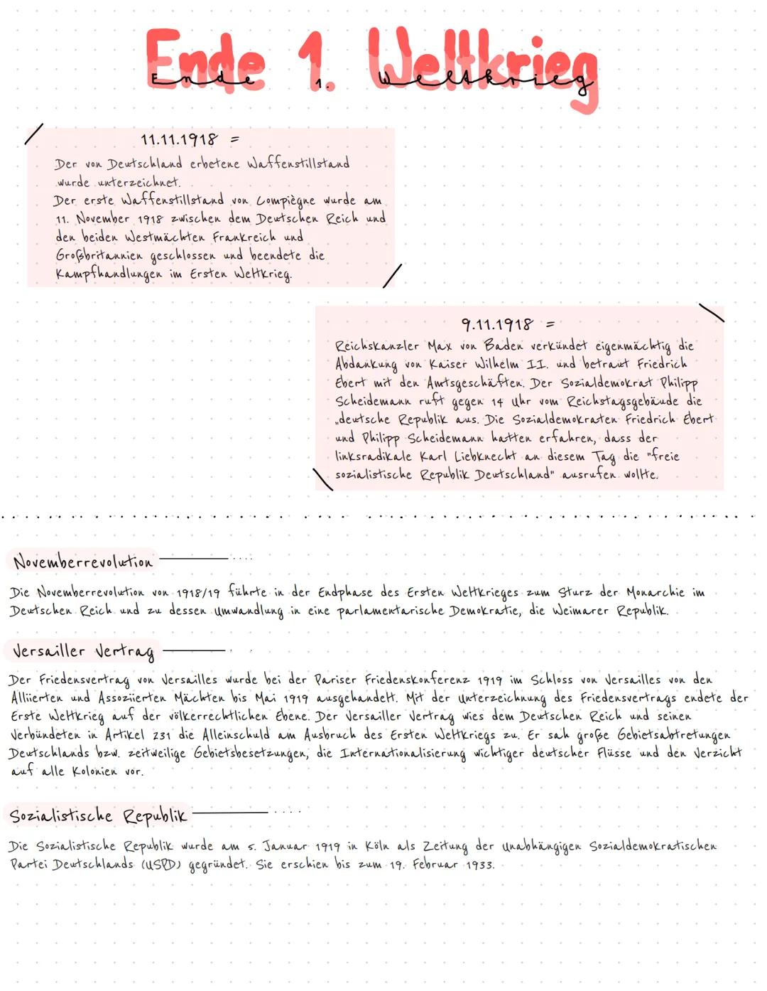 # Ende 1. Weltkrieg

11.11.1918 =
Der von Deutschland erbetene Waffenstillstand
wurde unterzeichnet.
Der erste Waffenstillstand von Compiègn