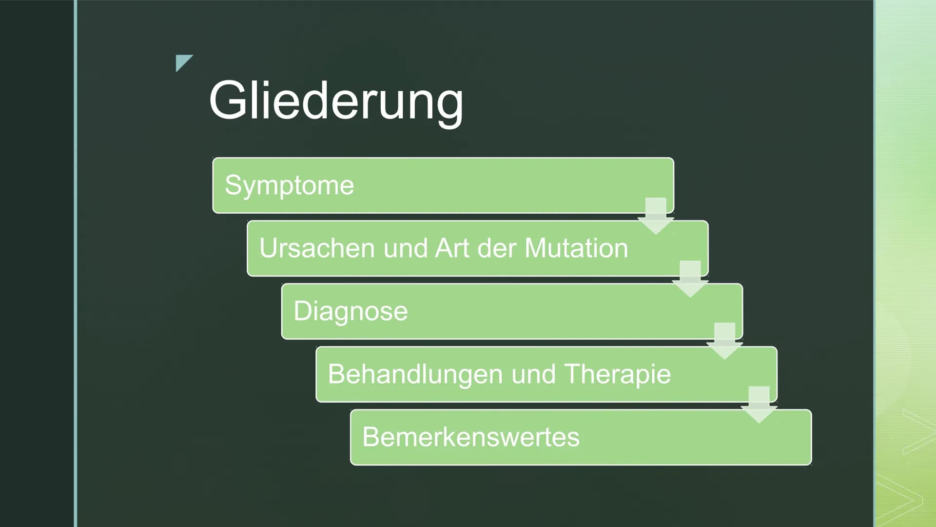 DAS CRI-DU-CHAT-SYNDROM
Folie 1: Das Cri-du-chat-Syndrom, auch Katzenschrei-Syndrom oder p5-minus-
Syndrom genannt, ist eine in Europa zwar 