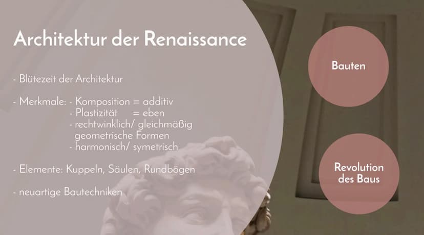 Die Renaissance
Pia Rothenburg
Begriff:
Renaissance
Inhalt
von Antike
Renaissance
zur
Architektur
Malerei
Menschenbild
Zusammenfassung Inhal