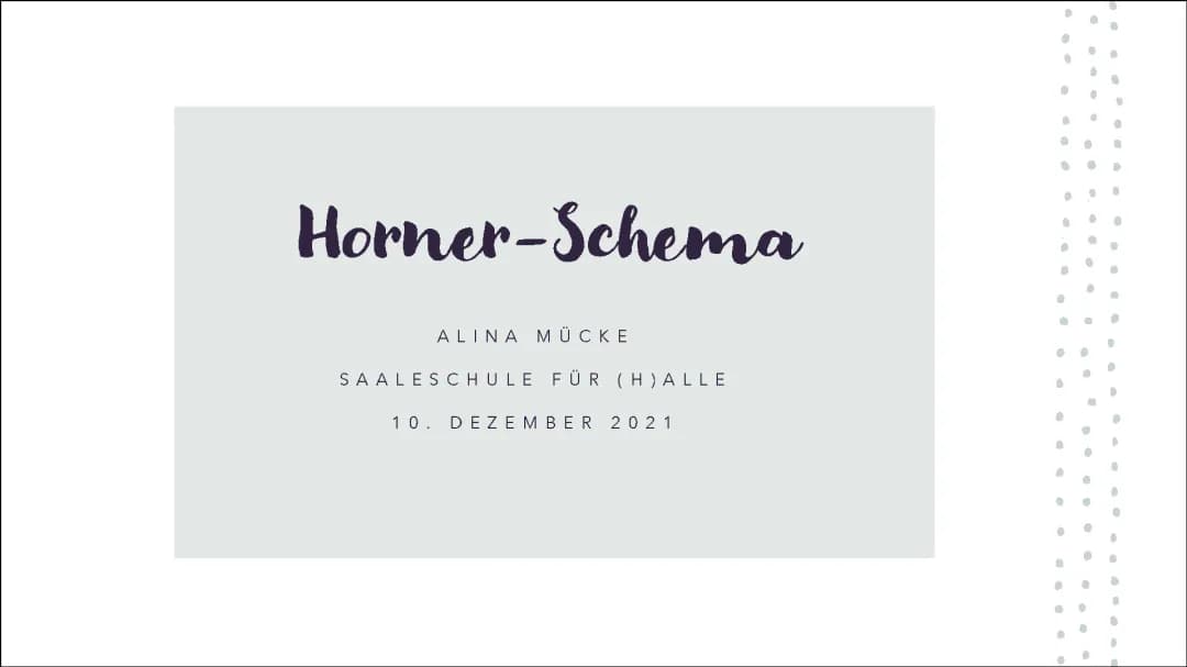Hornerschema