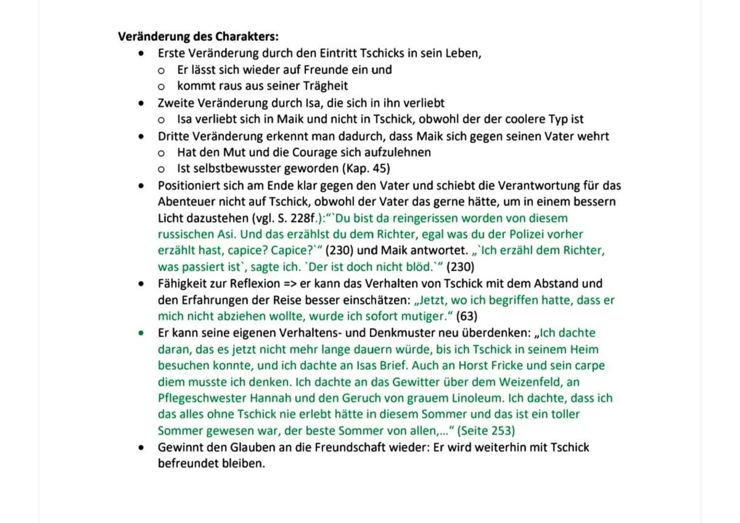 Charakter Maik
Äußere Merkmale:
●
●
Ironisch-humorvolle Sprache, macht selbstironische Kommentare (vgl. S. 7)
Er stammt aus sogenannten „gut