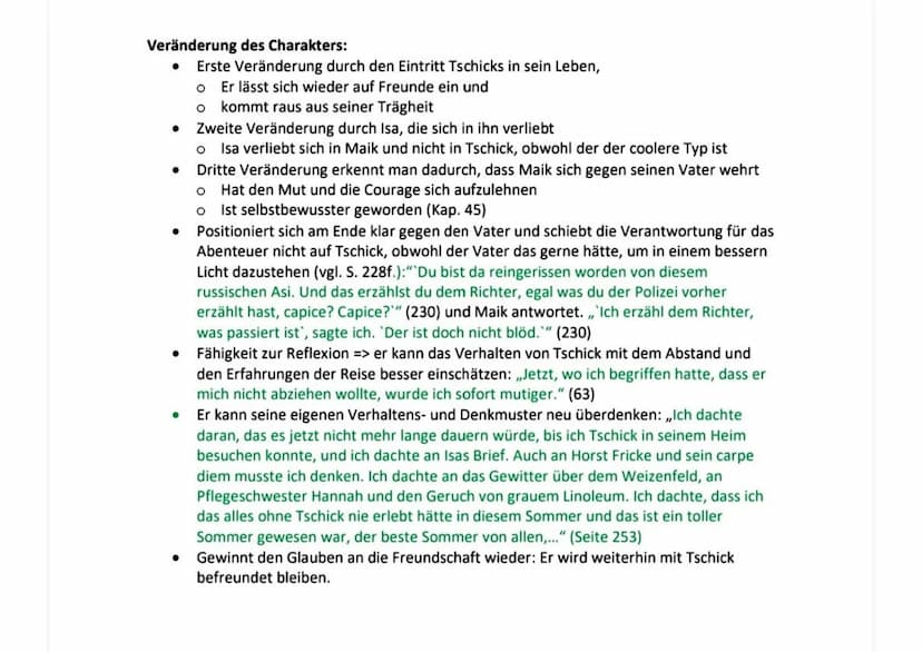 Charakter Maik
Äußere Merkmale:
●
●
Ironisch-humorvolle Sprache, macht selbstironische Kommentare (vgl. S. 7)
Er stammt aus sogenannten „gut