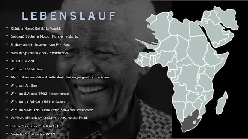 NELSON MANDELA • Lebenslauf
Nelson Mandela und seine Familie
Apartheid
• Friendensobelpreis für Nelson Mandela
• Gefangenschaft
Freilassung
