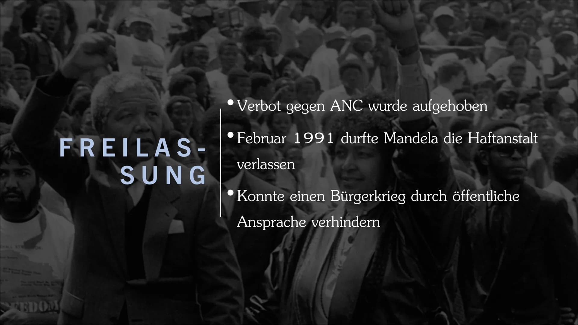 NELSON MANDELA • Lebenslauf
Nelson Mandela und seine Familie
Apartheid
• Friendensobelpreis für Nelson Mandela
• Gefangenschaft
Freilassung
