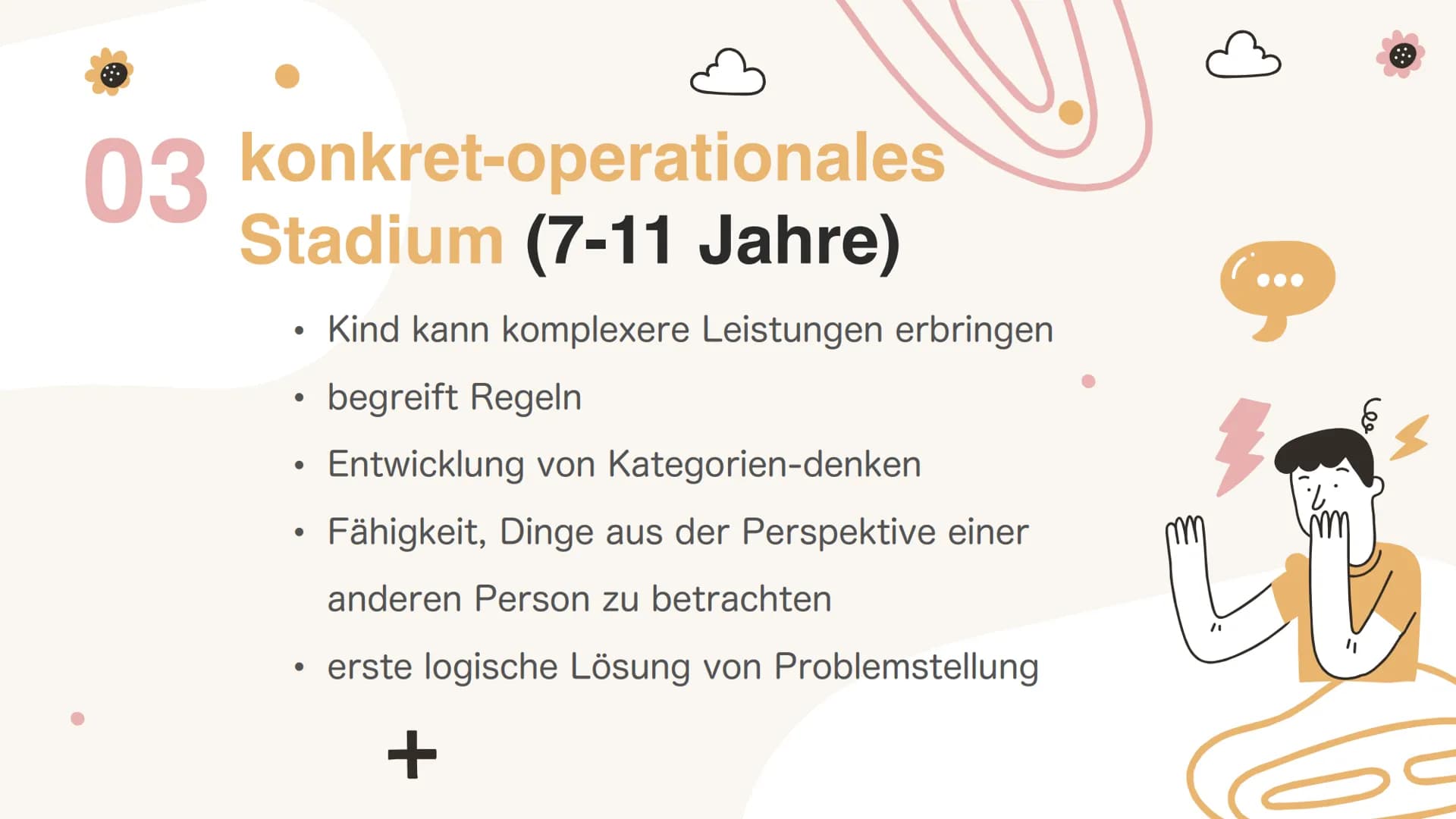 Kognitive
Entwicklung
nach Jean Piaget
+
+ Gliederung
1. Kurze Biografie
2. Glossar
3. Phasen der kognitiven Entwicklung
4. Stufen der kindl