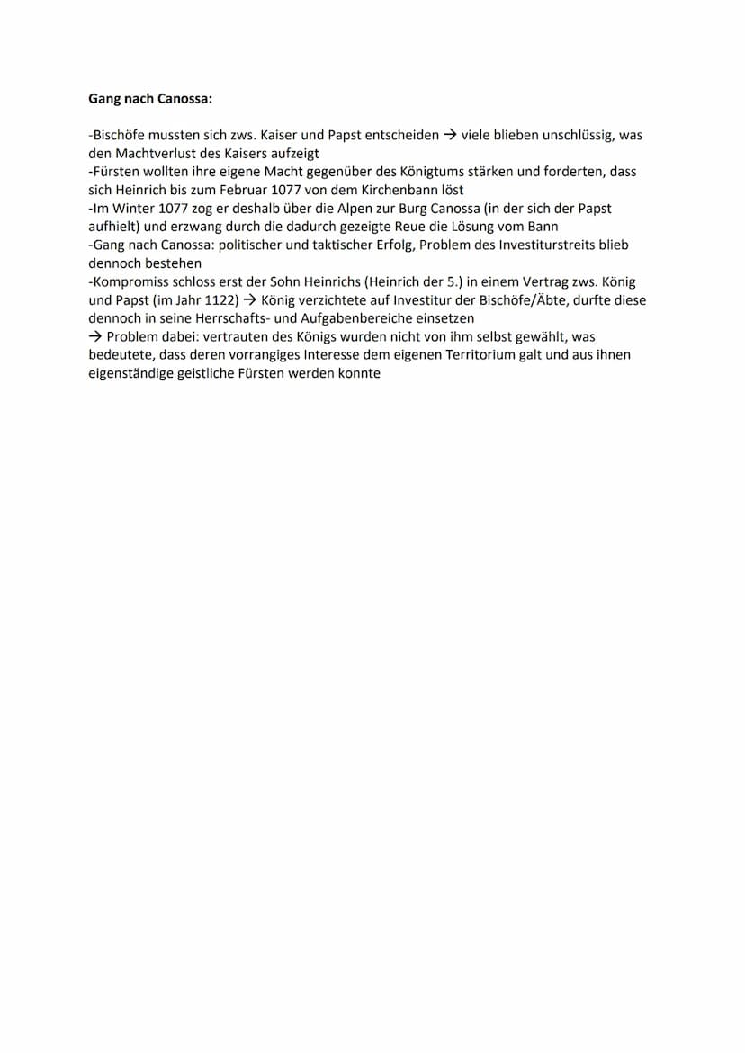 Entstehung des Investiturstreits
Hintergrundwissen:
-Warum sollte ein König Kaiser werden wollen?
Pro-und Kontra:
-Vorteile: mehr Macht (Kai