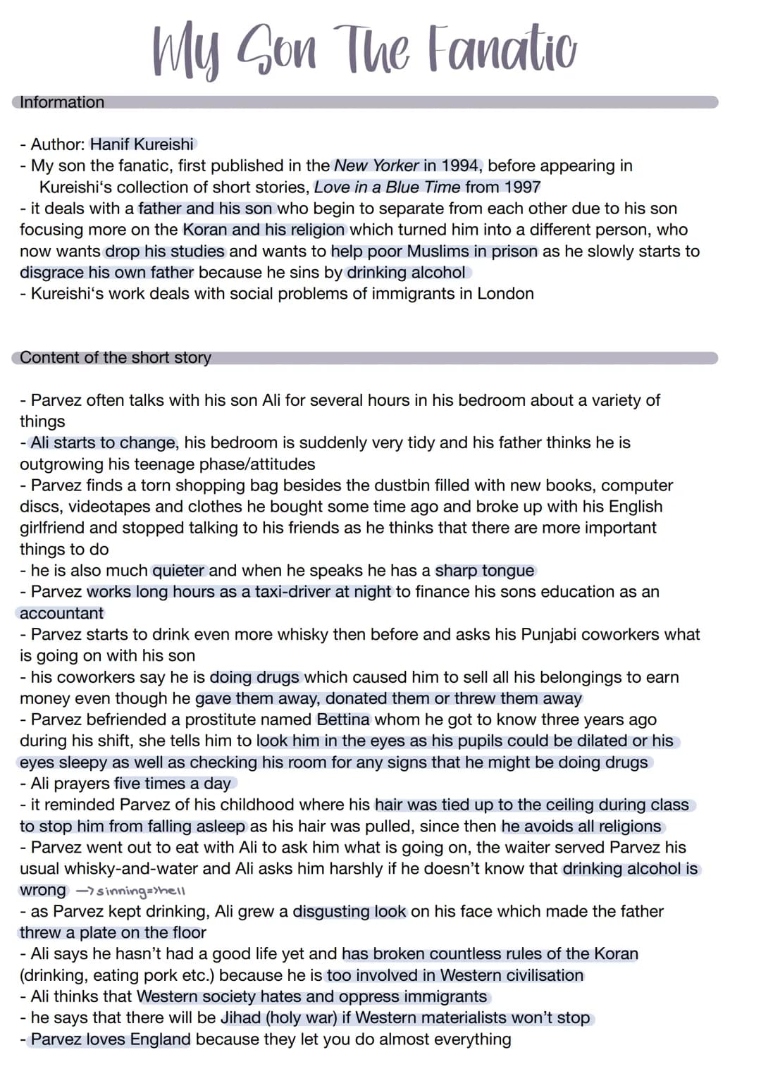 Information
My Son The Fanatic
- Author: Hanif Kureishi
My son the fanatic, first published in the New Yorker in 1994, before appearing in
K
