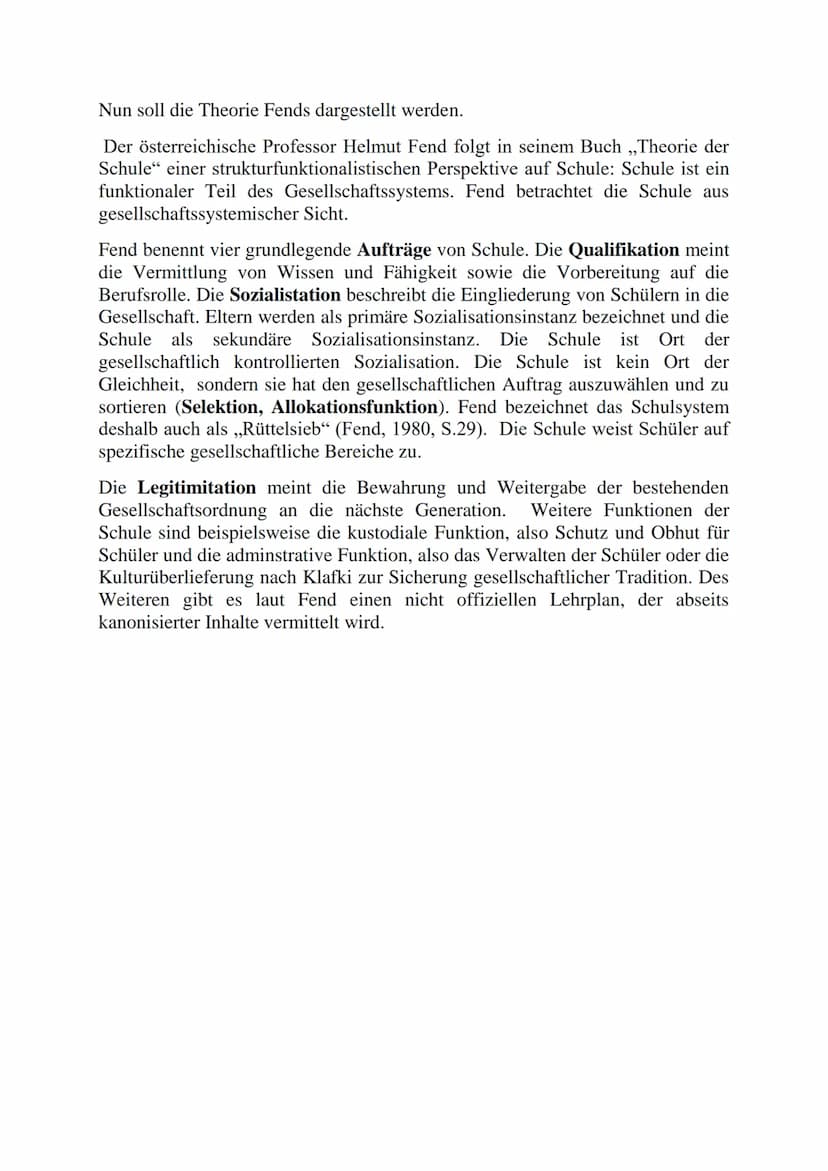 Klausur Fend und Klafki
Zunächst soll die Theorie Klafkis dargestellt werden.
Der Marburger Erziehungswissenschaftler und Bildungsreformer W