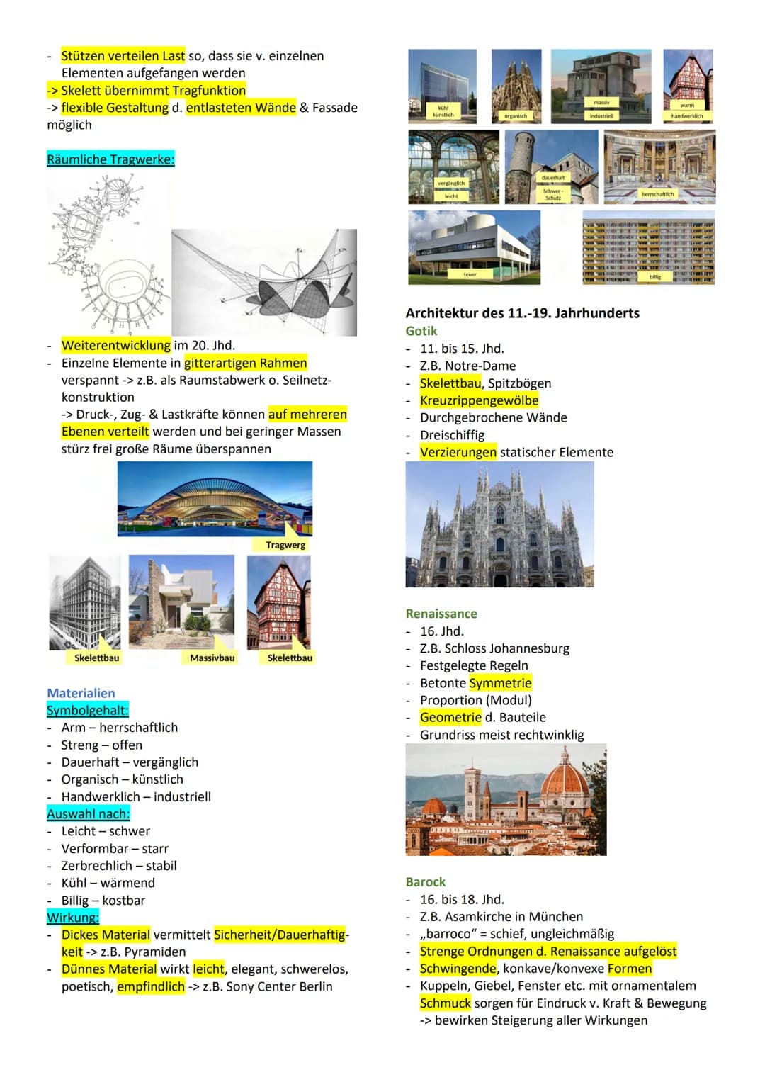 Architektur
= Baukunst des Menschen
Aus griech. Worten ,,archi" (Haupt-) und ,,techné"
(Kunst/Handwerk)
- 1. ,,richtige" Kunstform, denn ers