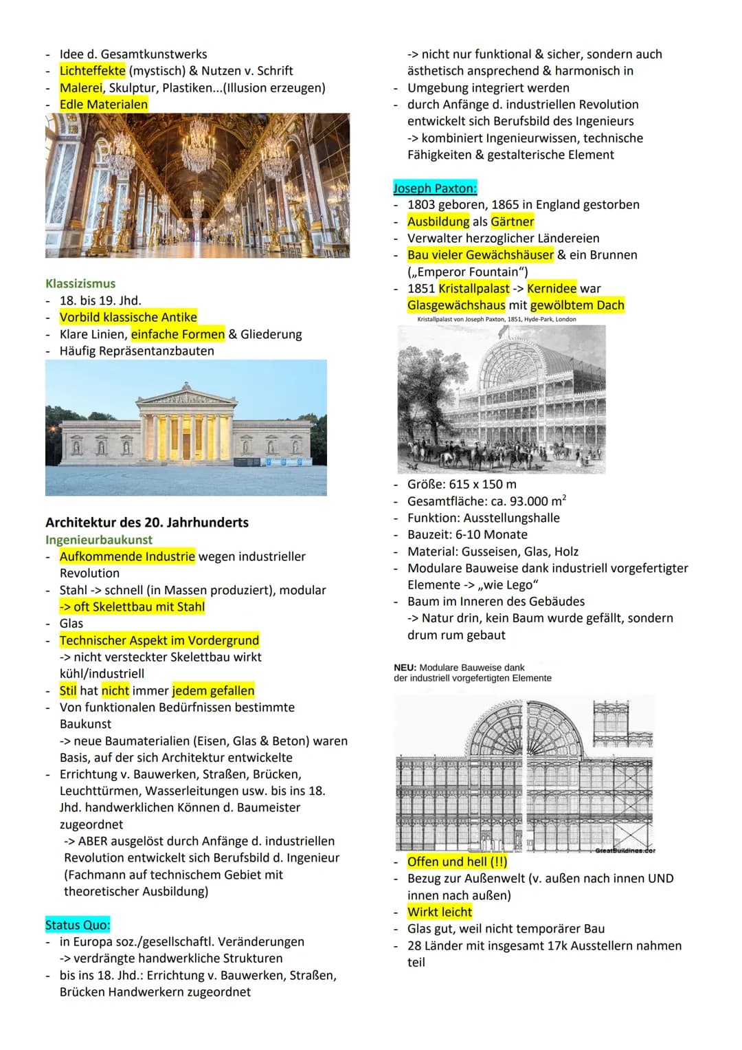 Architektur
= Baukunst des Menschen
Aus griech. Worten ,,archi" (Haupt-) und ,,techné"
(Kunst/Handwerk)
- 1. ,,richtige" Kunstform, denn ers