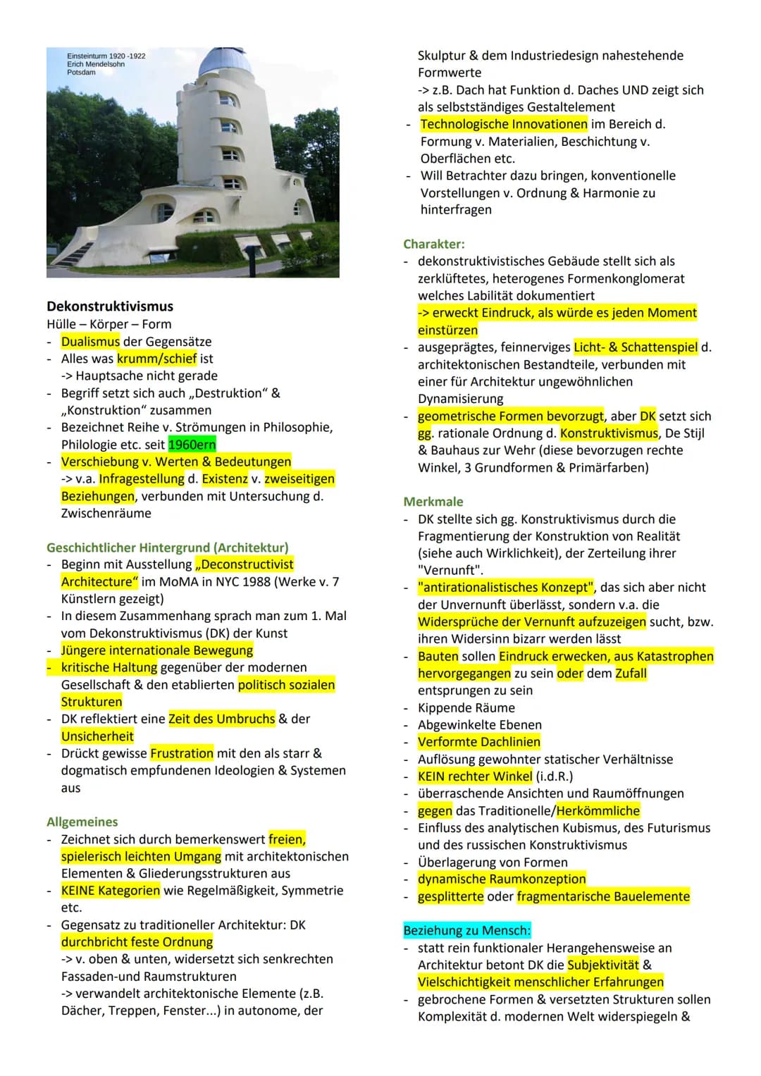 Architektur
= Baukunst des Menschen
Aus griech. Worten ,,archi" (Haupt-) und ,,techné"
(Kunst/Handwerk)
- 1. ,,richtige" Kunstform, denn ers