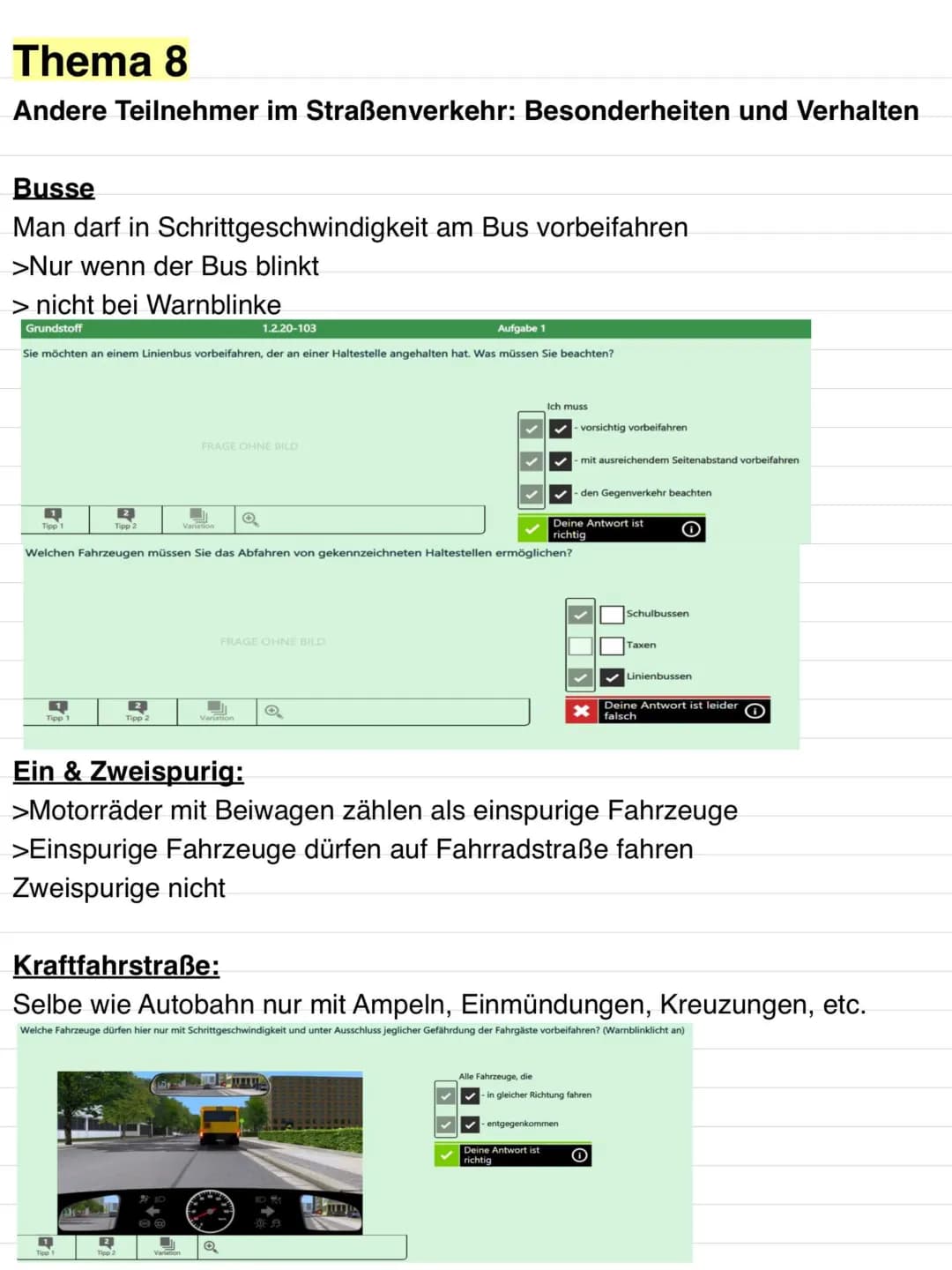 Fahrschule Thema 8