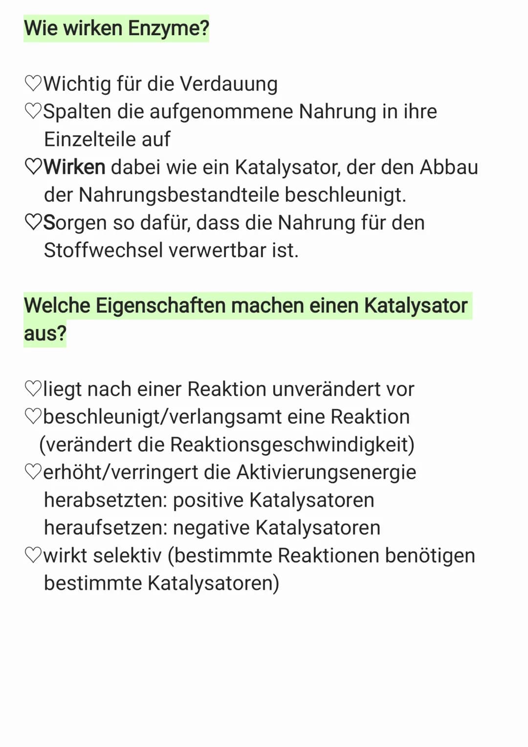 Was sind Enzyme?
Enzyme
♡Enzyme sind Eiweiße (Proteine)
♡Steuern als Biokatalysator biochemische
Reaktionen im Organismus
♡Werden dabei nich