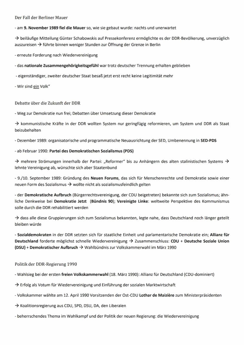 Inhaltsfeld 6: Nationalismus, Nationalstaat und deutsche Identität im 19. und 20. Jahrhundert
Die Überwindung der deutschen Teilung in der f