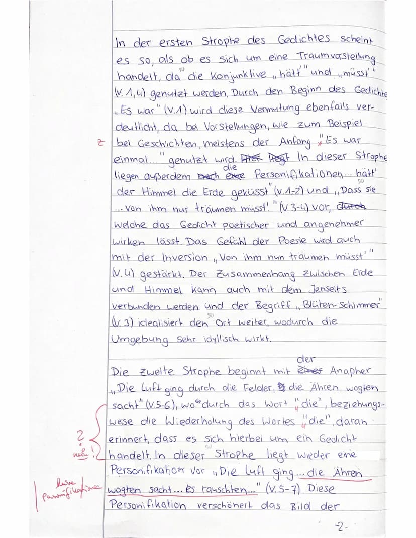 Deutschklausur Q1/ Lyrik der Romantik/
Name:
Datum:
Aufgabe: Verfassen Sie eine Gedichtanalyse/-interpretation.
Nehmen Sie im Schlussteil be