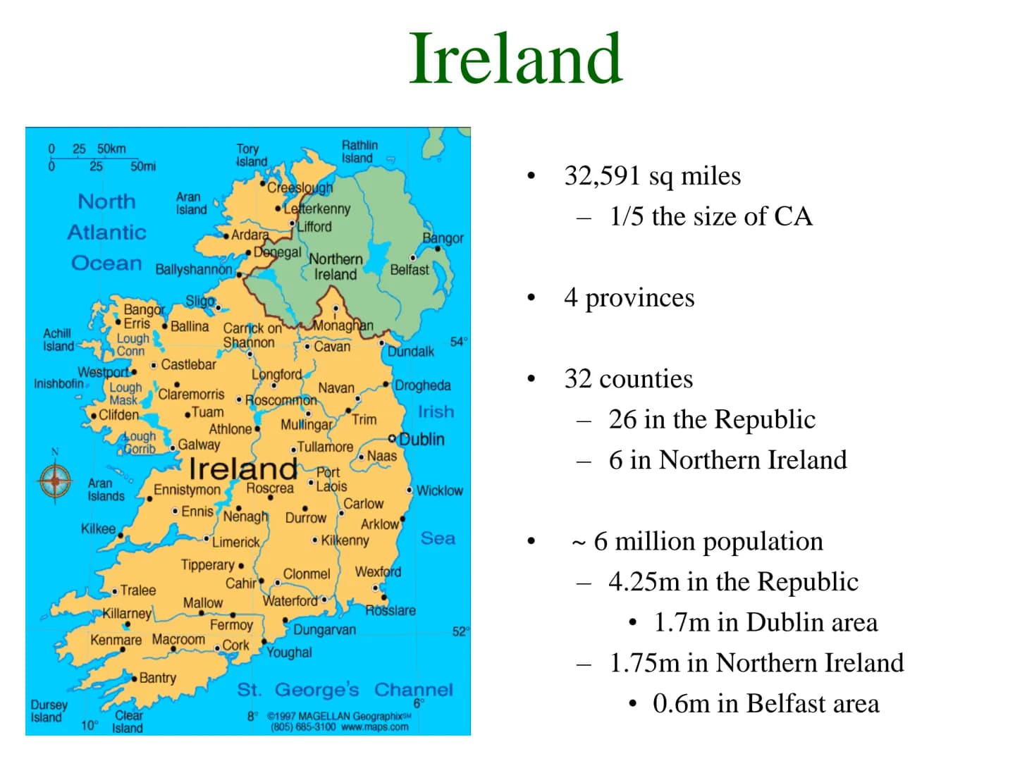 I
R
E
LAND BROUGHT TO YOU BY...
Gallagher
44
5%
Ireland
&
CETT
祖
W
WIKIPEDIA The Island of Ireland
4 Ancient Provinces
Connaught
Munster
Uls