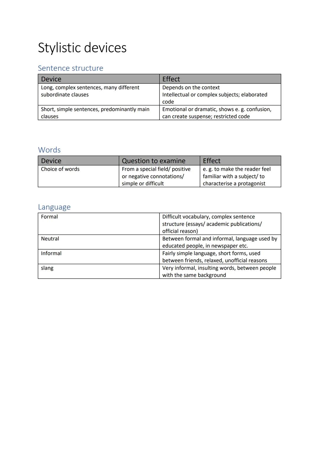 # Analysis

| Non-fictional text | Fictional text |
| ----------- | ----------- |
| ➤ Article | ➤ short story |
| ➤ Speech | ➤ drama |
| ➤ R