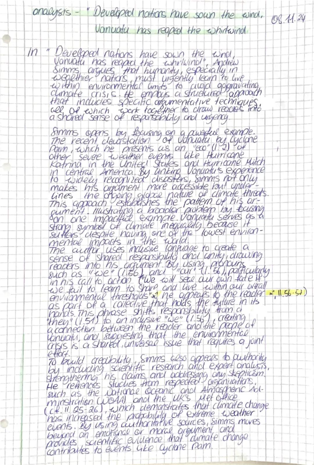 How to write an analysis

introduction
- No typical introduction sentence like a
Summary!
- write down what the authors intention
is
↳and ho