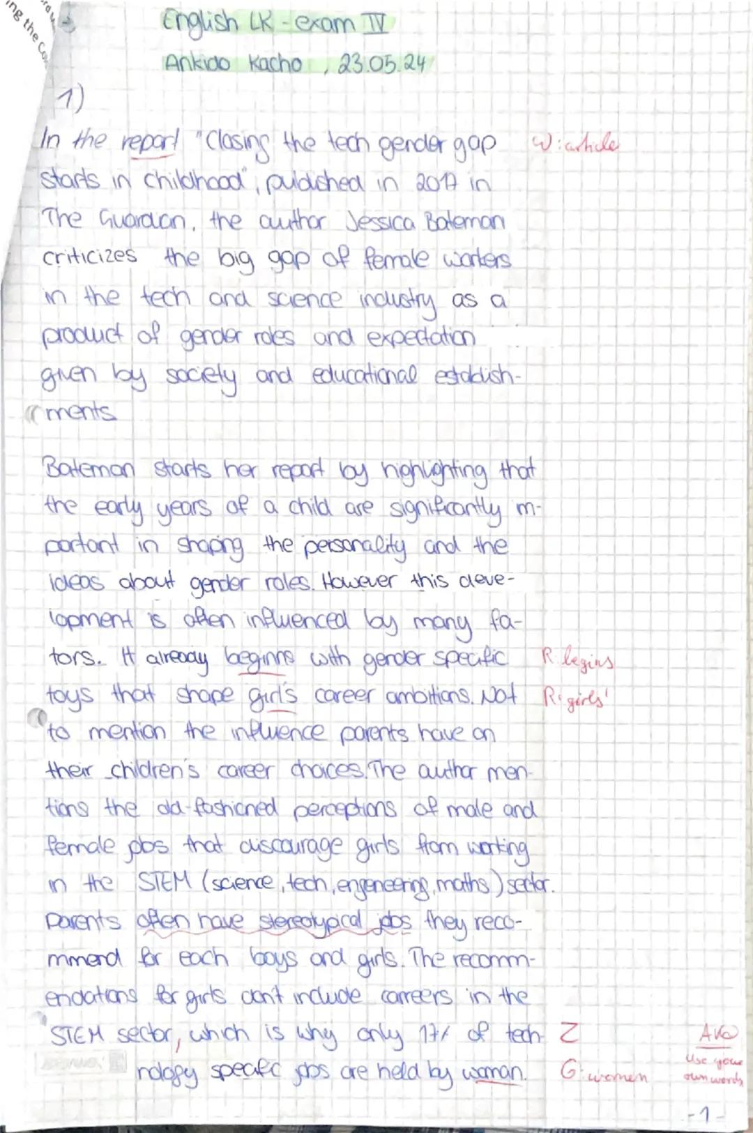 How to write an analysis

introduction
- No typical introduction sentence like a
Summary!
- write down what the authors intention
is
↳and ho