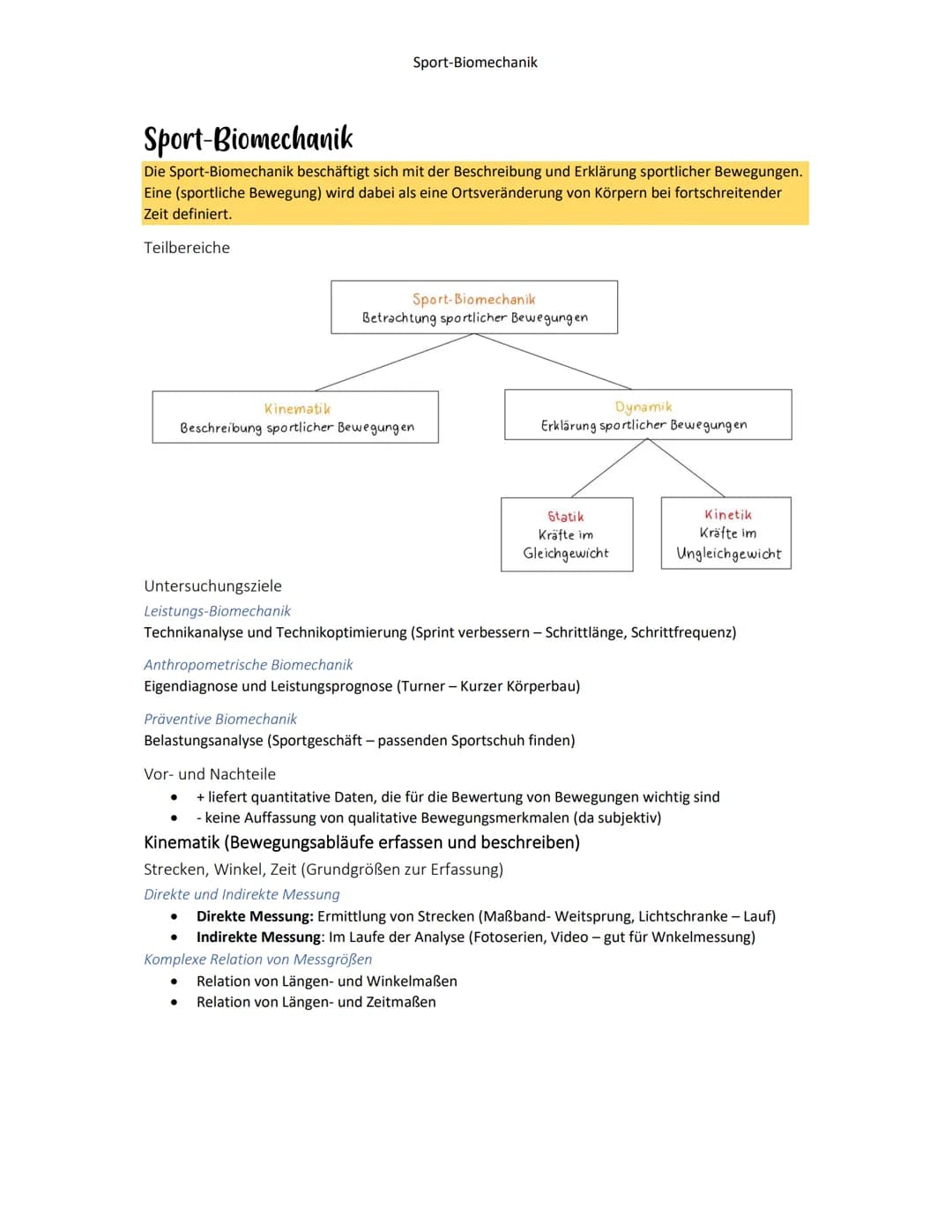 Sport-Biomechanik
Sport-Biomechanik
Die Sport-Biomechanik beschäftigt sich mit der Beschreibung und Erklärung sportlicher Bewegungen.
Eine (