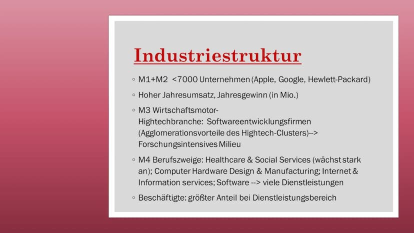 SILICON VALLEY Inhaltsverzeichnis
• Lokalisierung
Topographie
O
• Industriestruktur
• Standortfaktoren
Analyse
• Stärken und Schwächen
• SWO