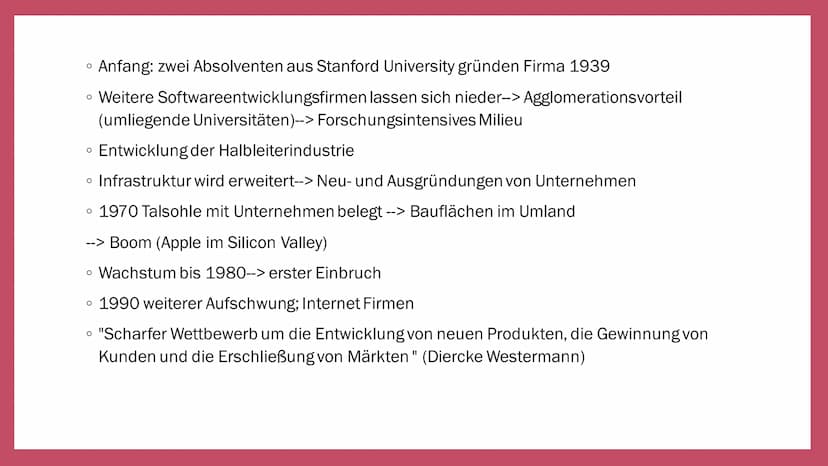 SILICON VALLEY Inhaltsverzeichnis
• Lokalisierung
Topographie
O
• Industriestruktur
• Standortfaktoren
Analyse
• Stärken und Schwächen
• SWO