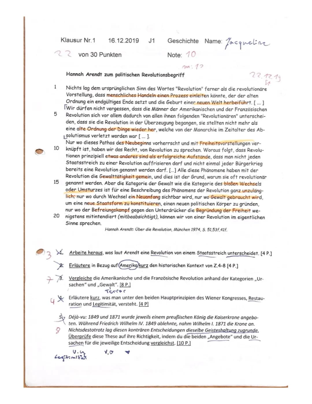 Hannah Arendt: Über Revolution und Staatsstreiche - Einfache Erklärung