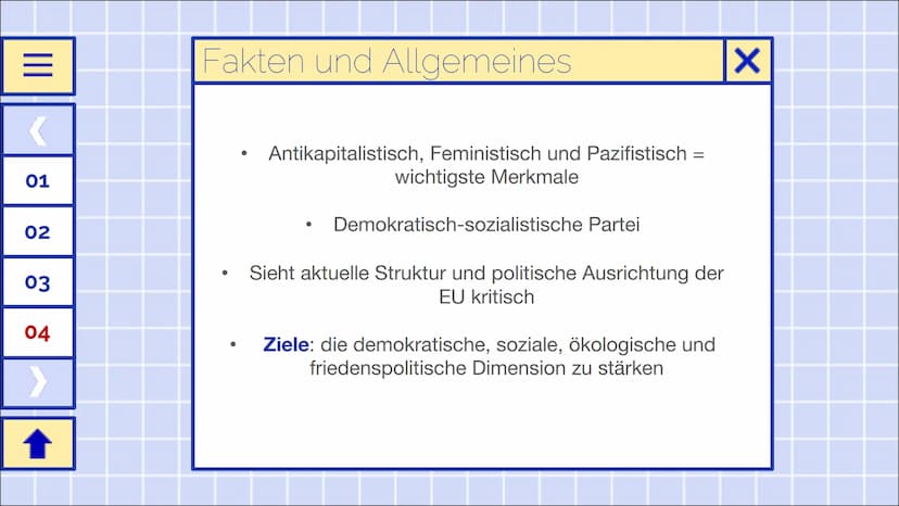 DIE LINKE
Jasmin & Lara
ENTER
X |||
<
01
02
03
04
↑
Themen
●
●
●
●
●
●
●
Fakten und Allgemeines
Entstehung
Politische Stellung
Stellung zum 