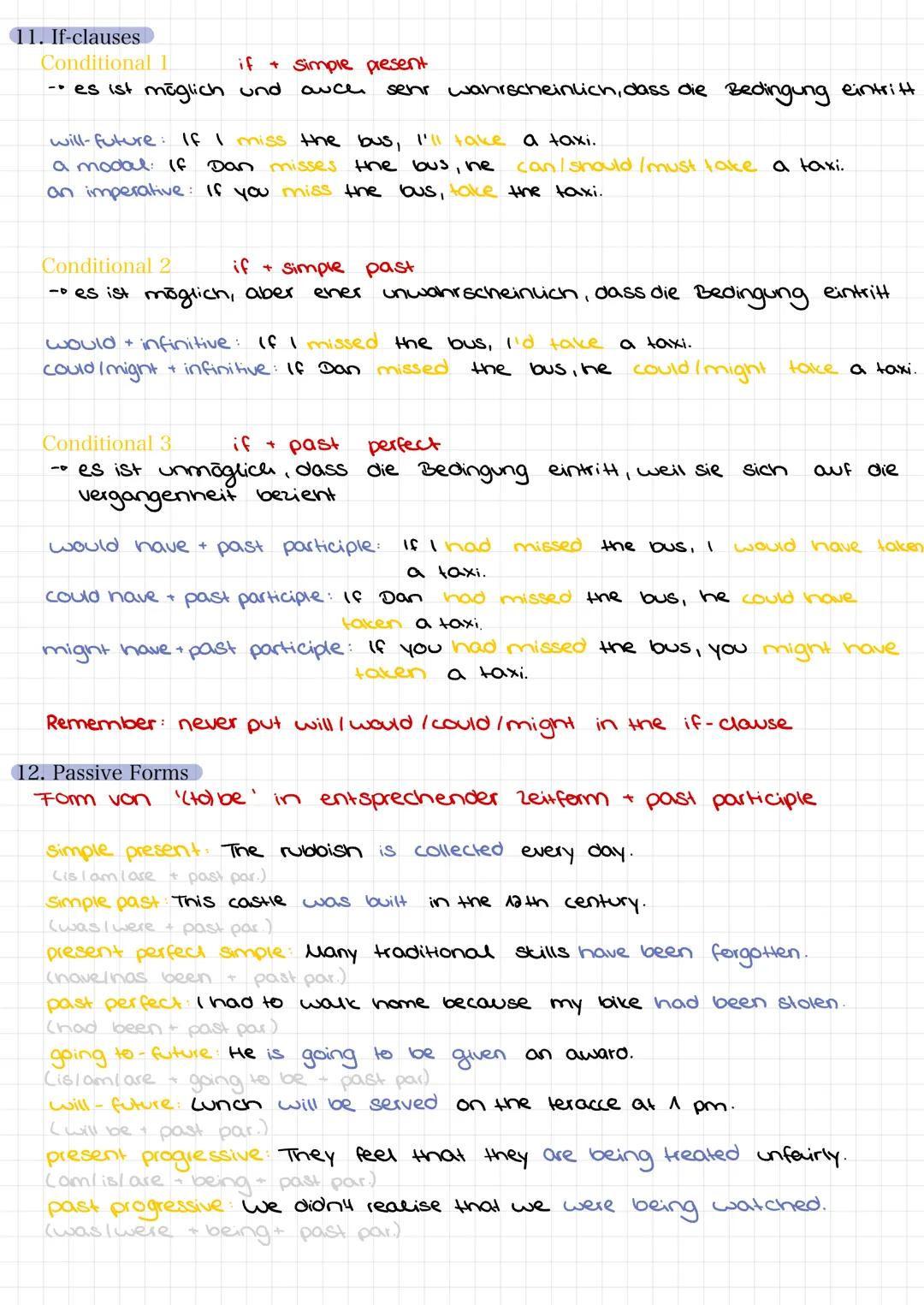 English Grammar
1.Simple Present
Infinitiv / + s
-augemeine Feststellung; man tut
etwas oft und regelmäßig bei
Verben des Fühlens U. Denkens