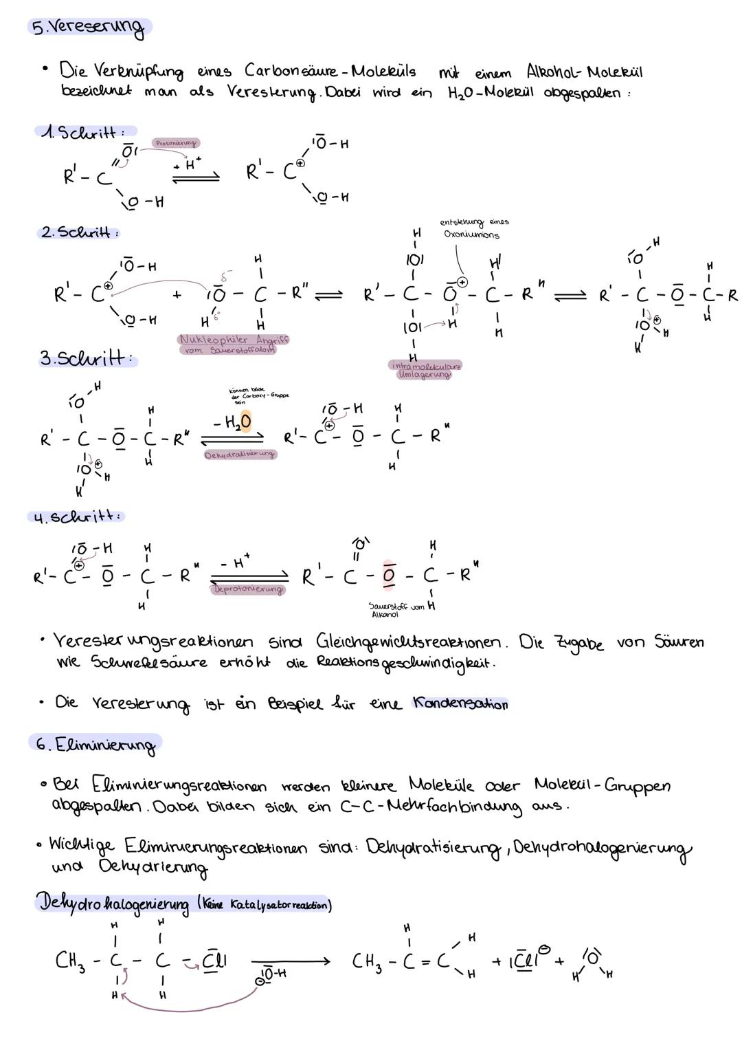 Reaktionswege in der Organischen Chemie
1. Reaktionstyp
• Die Vielzahl organischer Reaktionen lässt sich auf wenige Grundtypen reduzieren. D