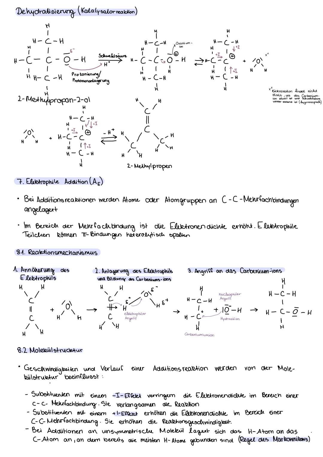 Reaktionswege in der Organischen Chemie
1. Reaktionstyp
• Die Vielzahl organischer Reaktionen lässt sich auf wenige Grundtypen reduzieren. D