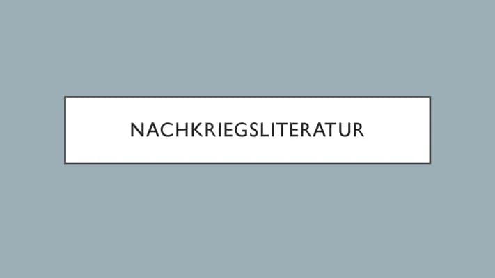 Know Nachkriegsliteratur thumbnail