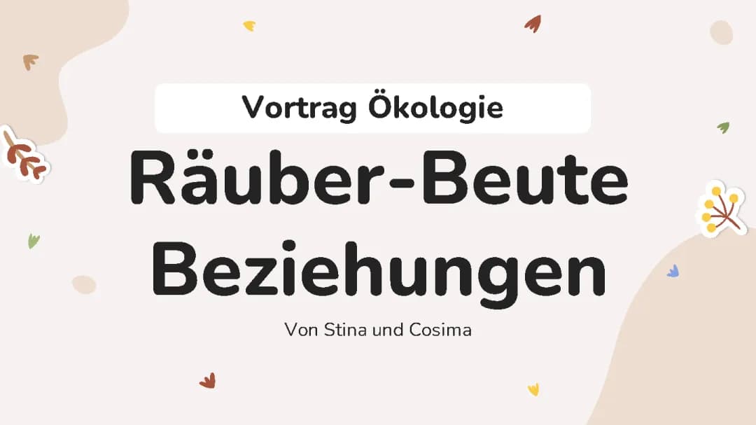 Räuber-Beute Beziehung 