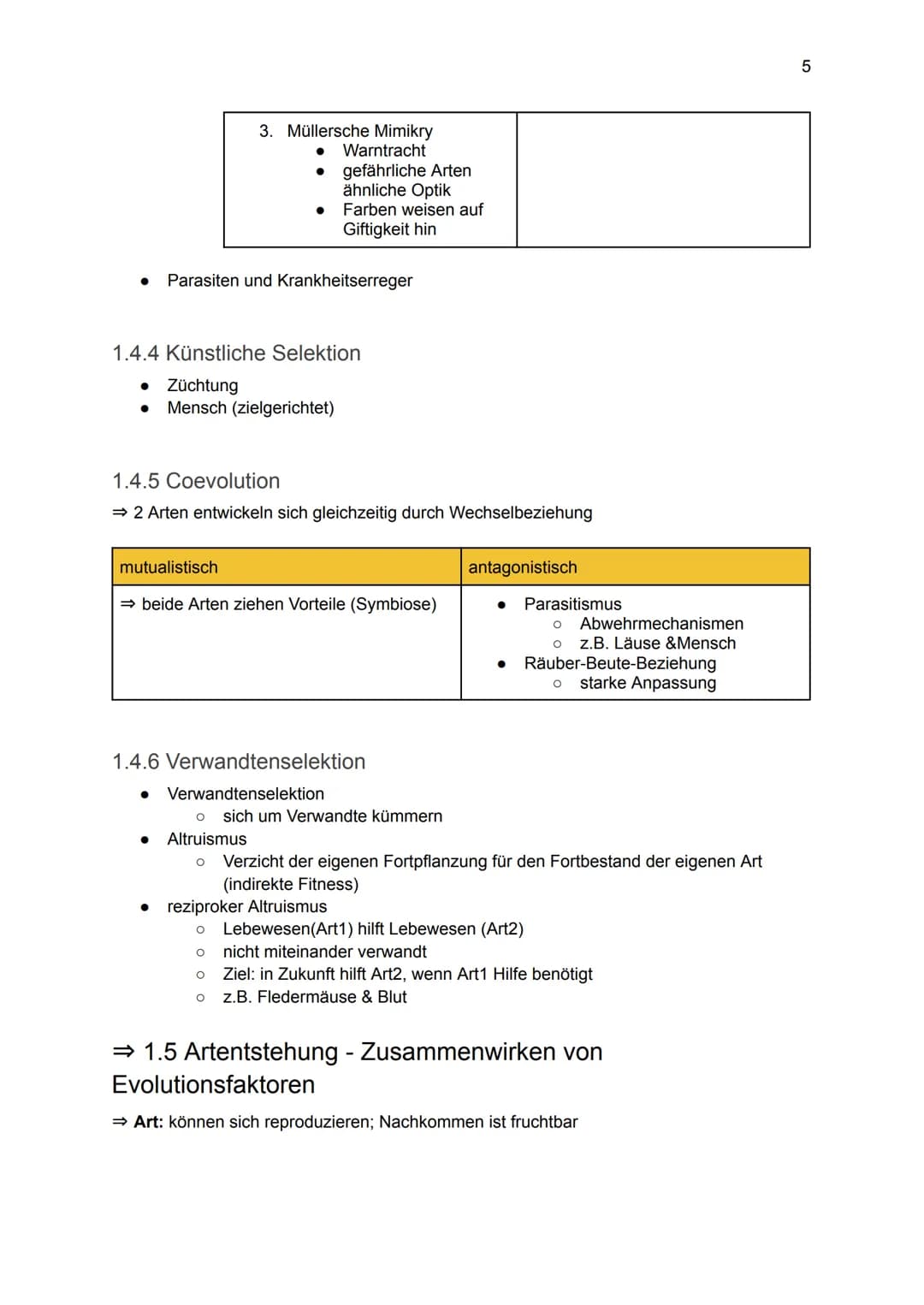 Fan
Evolution
1. Evolutionsfaktoren
1.1 Mutation
1.2 Rekombination (intra-/interchromosomal)
1.3 Gendrift
1.4 Selektion
1.4.1 Fitness
1.4.2 