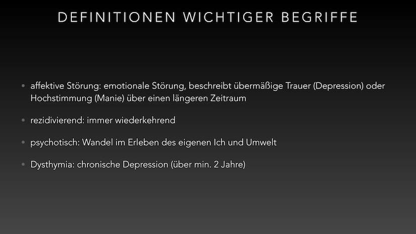 VON LENA A. UND LILLIANA G.
DEPRESSION DEFINITIONEN WICHTIGER BEGRIFFE
• affektive Störung: emotionale Störung, beschreibt übermäßige Trauer