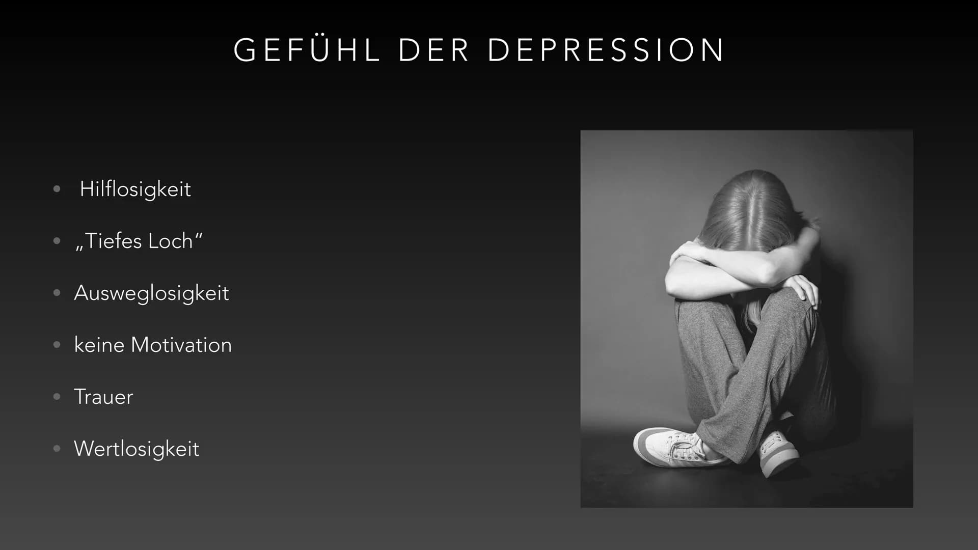 VON LENA A. UND LILLIANA G.
DEPRESSION DEFINITIONEN WICHTIGER BEGRIFFE
• affektive Störung: emotionale Störung, beschreibt übermäßige Trauer