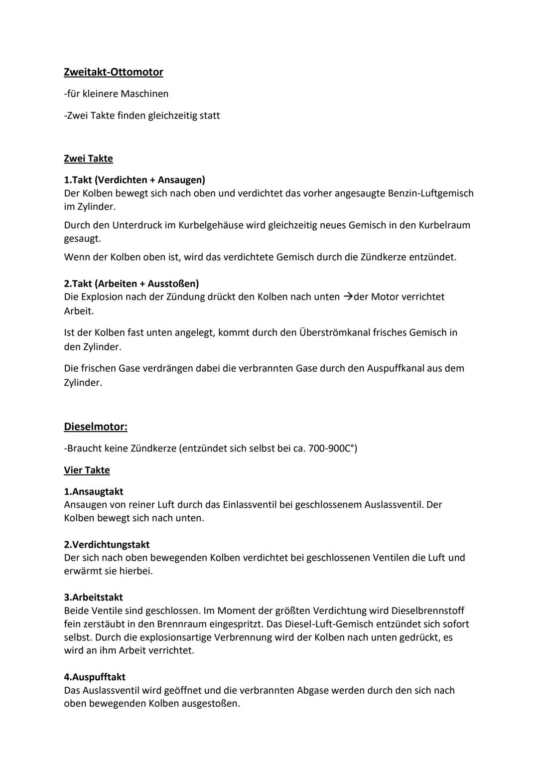 Wp-Motorentechnik

Arten von Motoren

-Dampfmaschine (mit Dampf angetrieben - Wasser wird erhitzt, Bsp.: Lokomotive)

-Elektromotor (mit Str