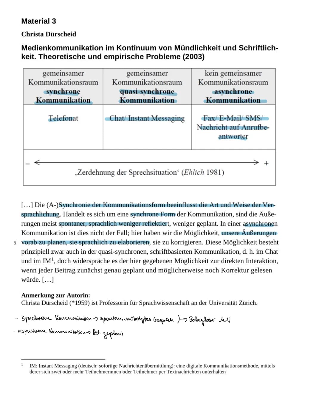 Materialgestütztes Schreiben - Probeklausur
Aufgabenstellung:
15.5.24
An Ihrer Schule wird eine Projektwoche zum Thema „Kommunikation im 21.