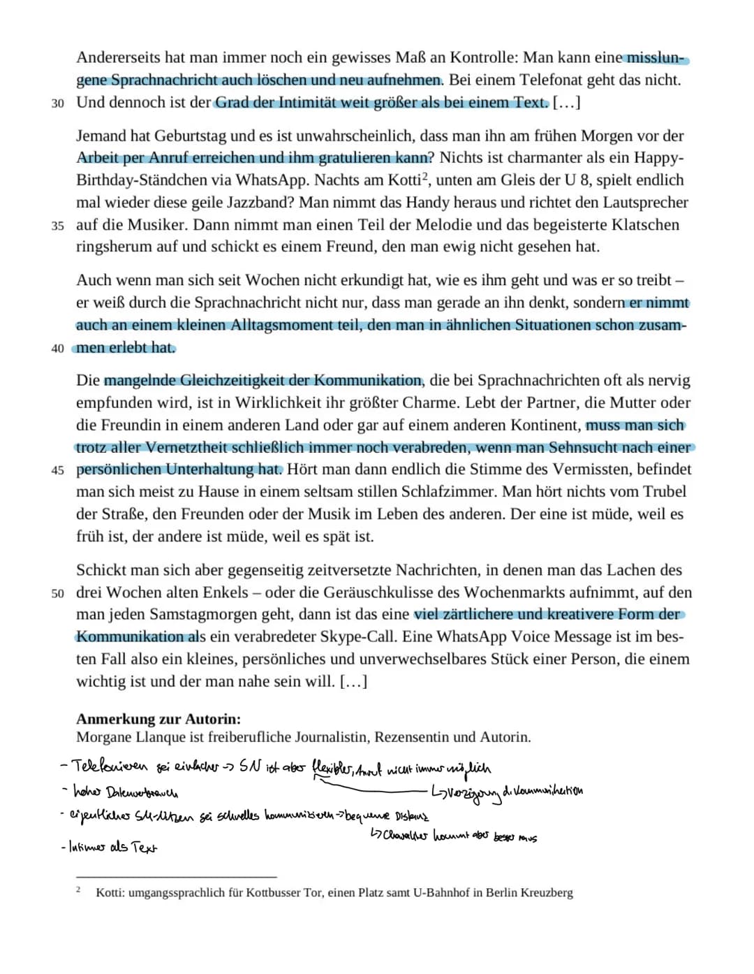 Materialgestütztes Schreiben - Probeklausur
Aufgabenstellung:
15.5.24
An Ihrer Schule wird eine Projektwoche zum Thema „Kommunikation im 21.