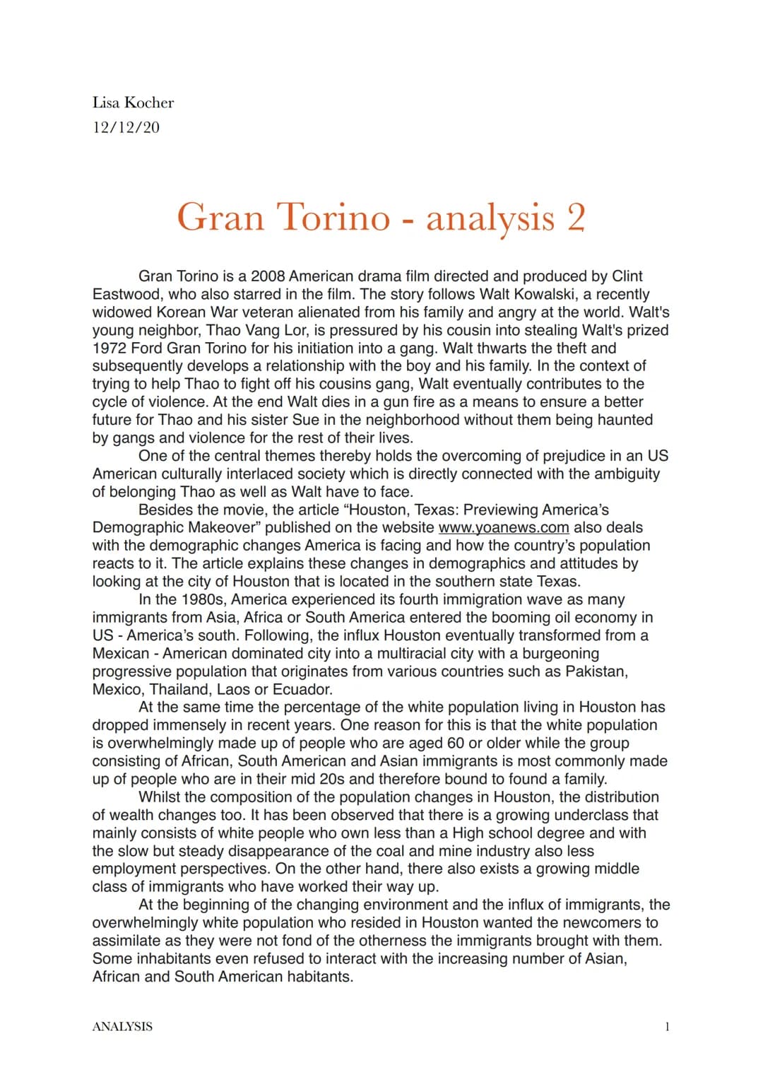 
<p><em>Gran Torino</em> is a 2008 American drama film directed and produced by Clint Eastwood, who also starred in the film. The story foll