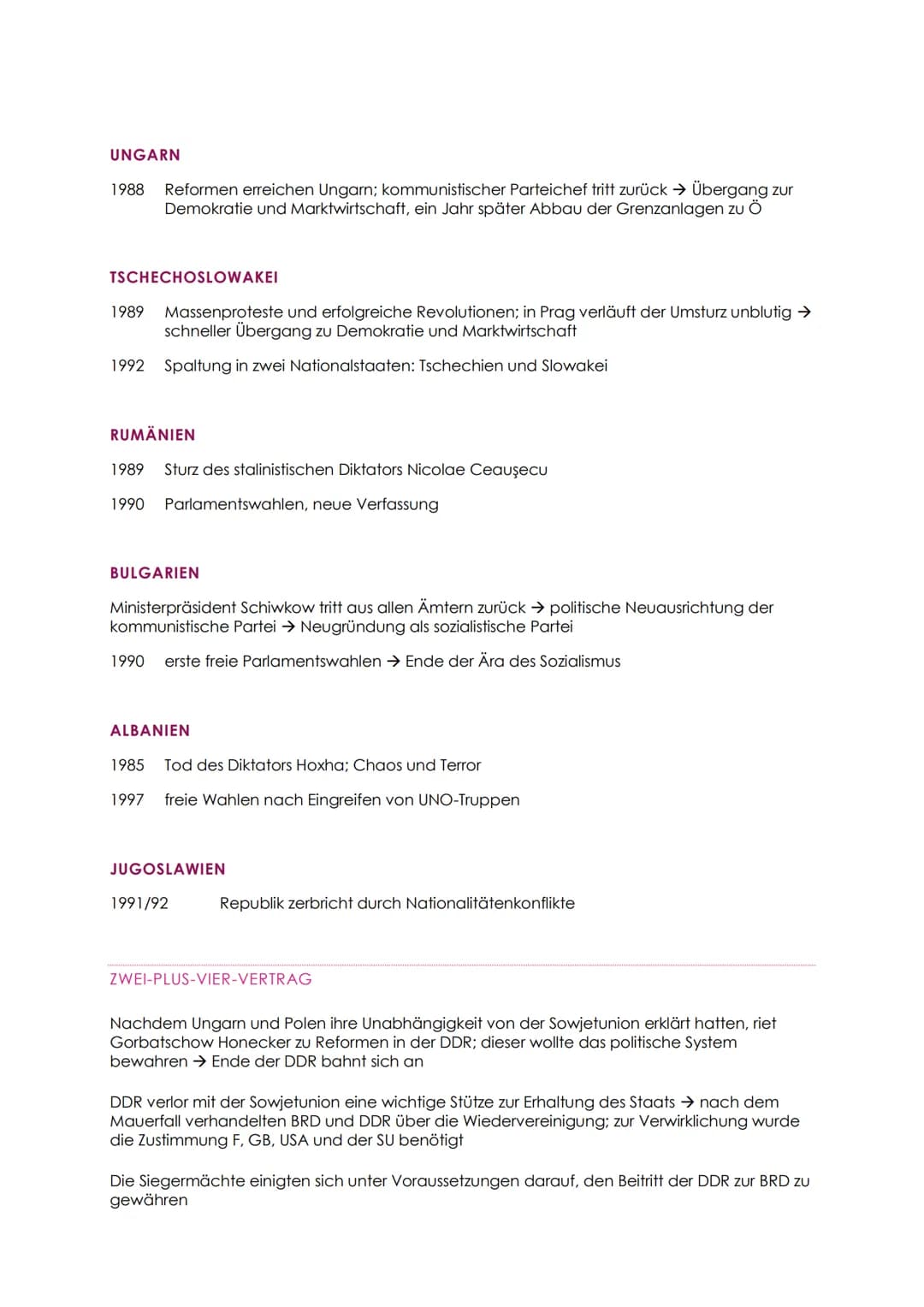 DER ZUSAMMENBRUCH DES SOWJETSYSTEMS
1985 Michail Gorbatschow wird Generalsekretär der KPdSU; Hoffnungen auf neue
Reformen, aufgrund Stagnati