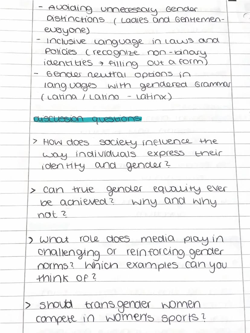 --- OCR Start ---
C
Bender and identity
gender and sex definition
sex male/female/intersex
4 biobgical and physiological
characteristics
4 c