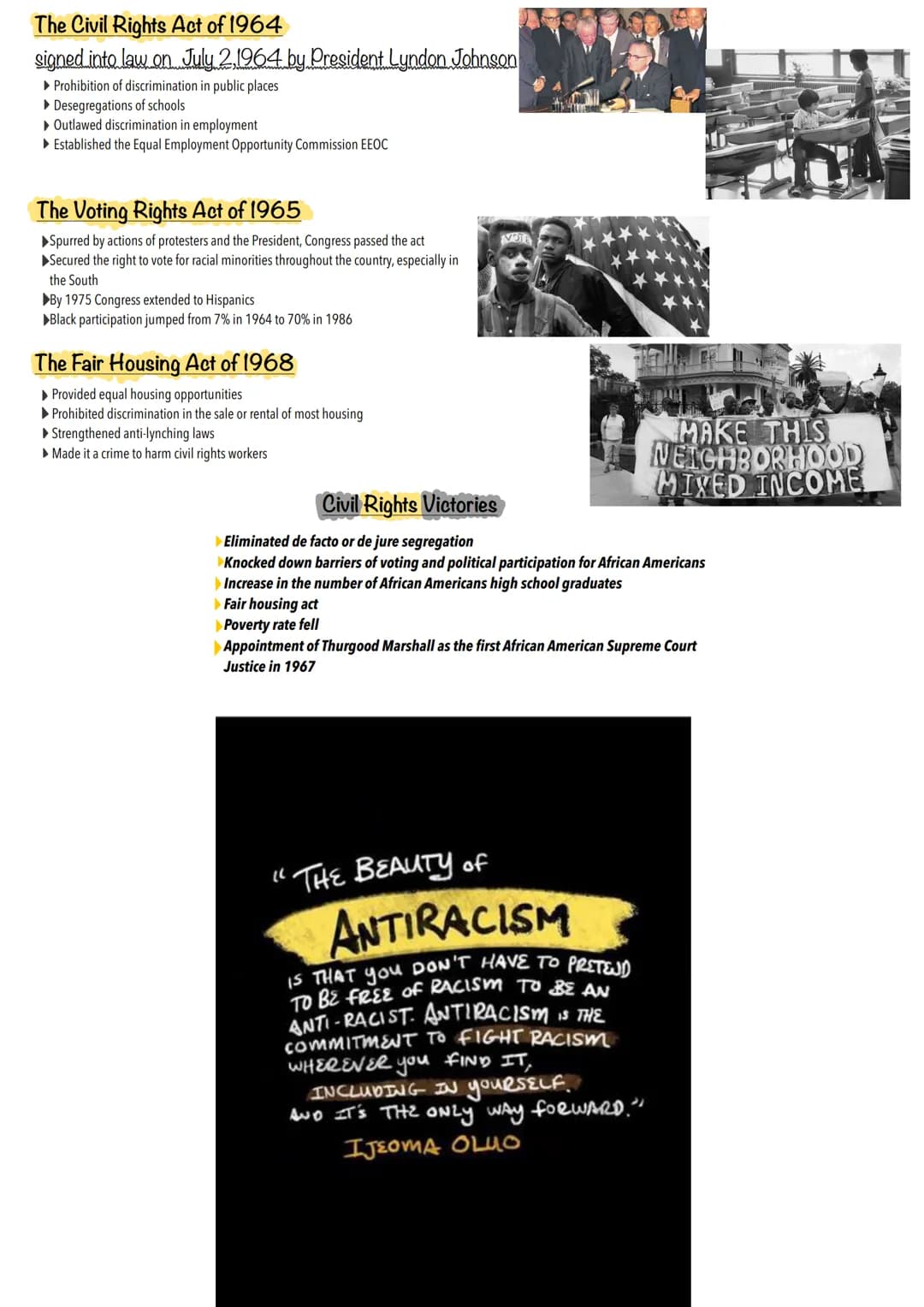 civil rights movement
The struggle for equality
Life before the movement
▶ Abolishment of slavery after the Civil War
▸ Discrimination and r