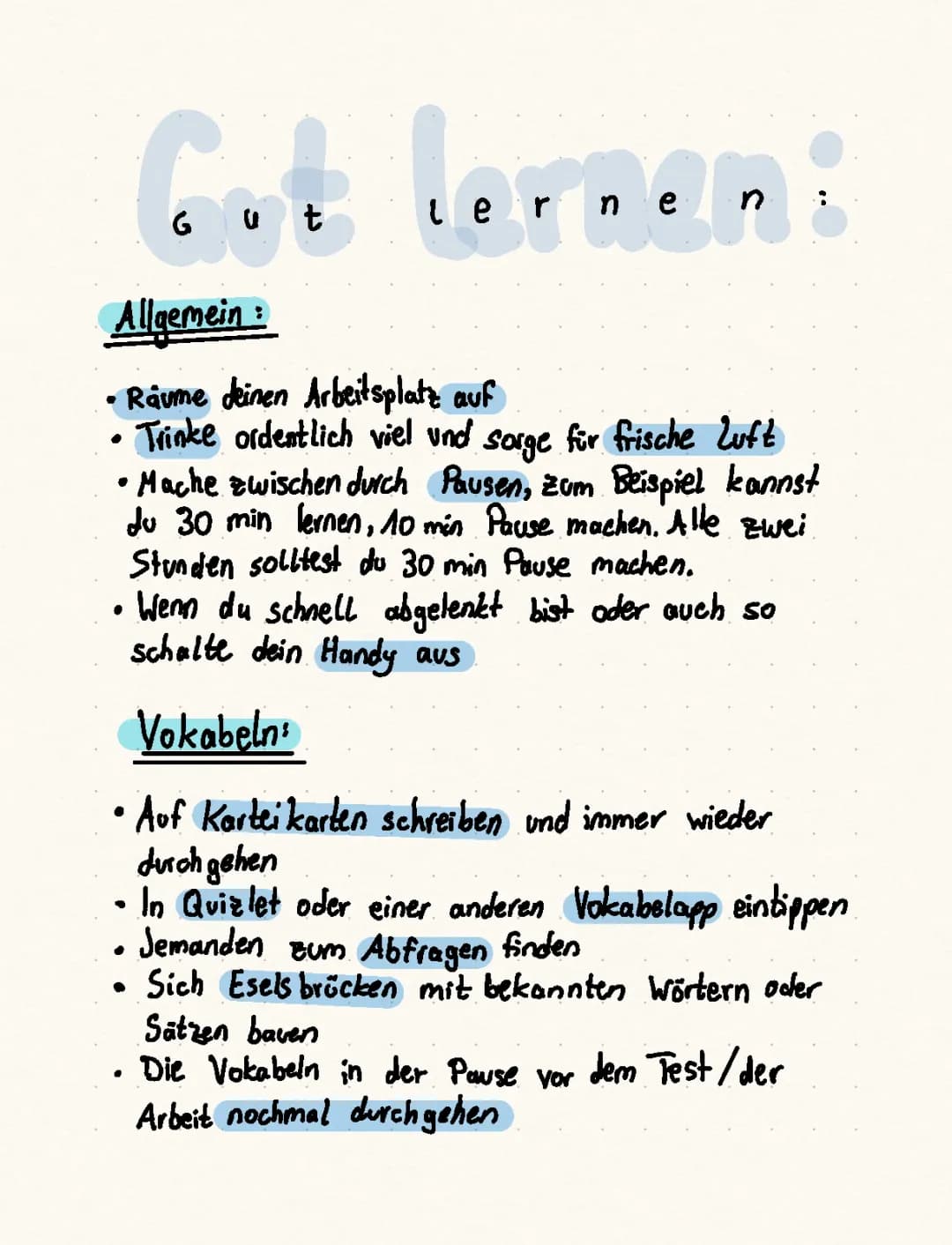 Lerntipps für strukturiertes lernen