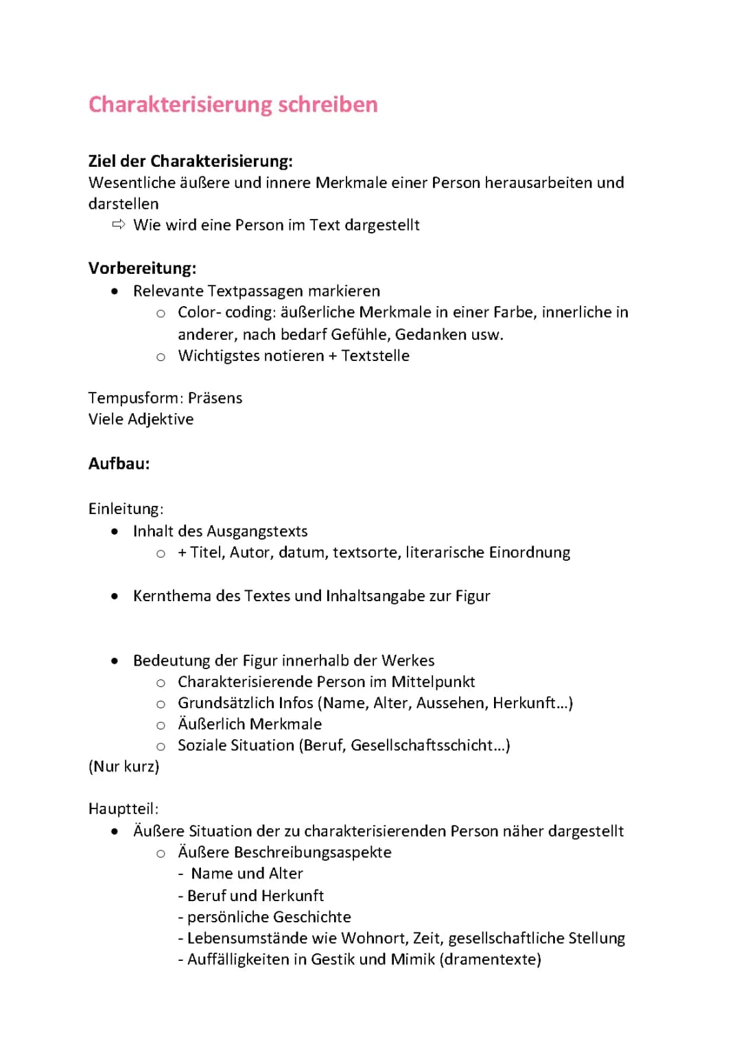 Charakterisierung 