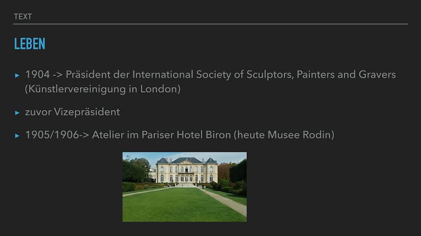 YUSRA SAIDI, Q1
LEBEN UND WERKE VOM BILDHAUER
AUGUSTE RODIN TEXT
STECKBRIEF
▸ Name: François-Auguste-René
Rodin
► Geboren: 12 November 1840 
