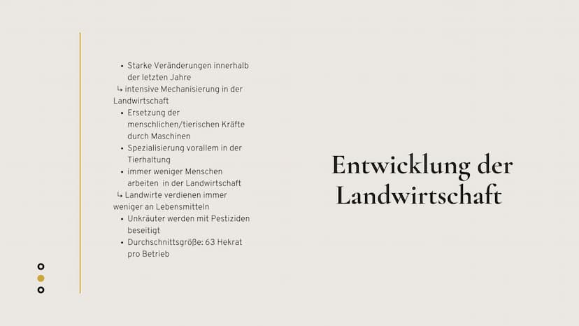 Entwicklung der
Landwirtschaft
Erdkunde LK
●●● Übersicht der
Präsentation
Definition
• Landwirtschaft früher
Landwirtschaft heute
Statistik
