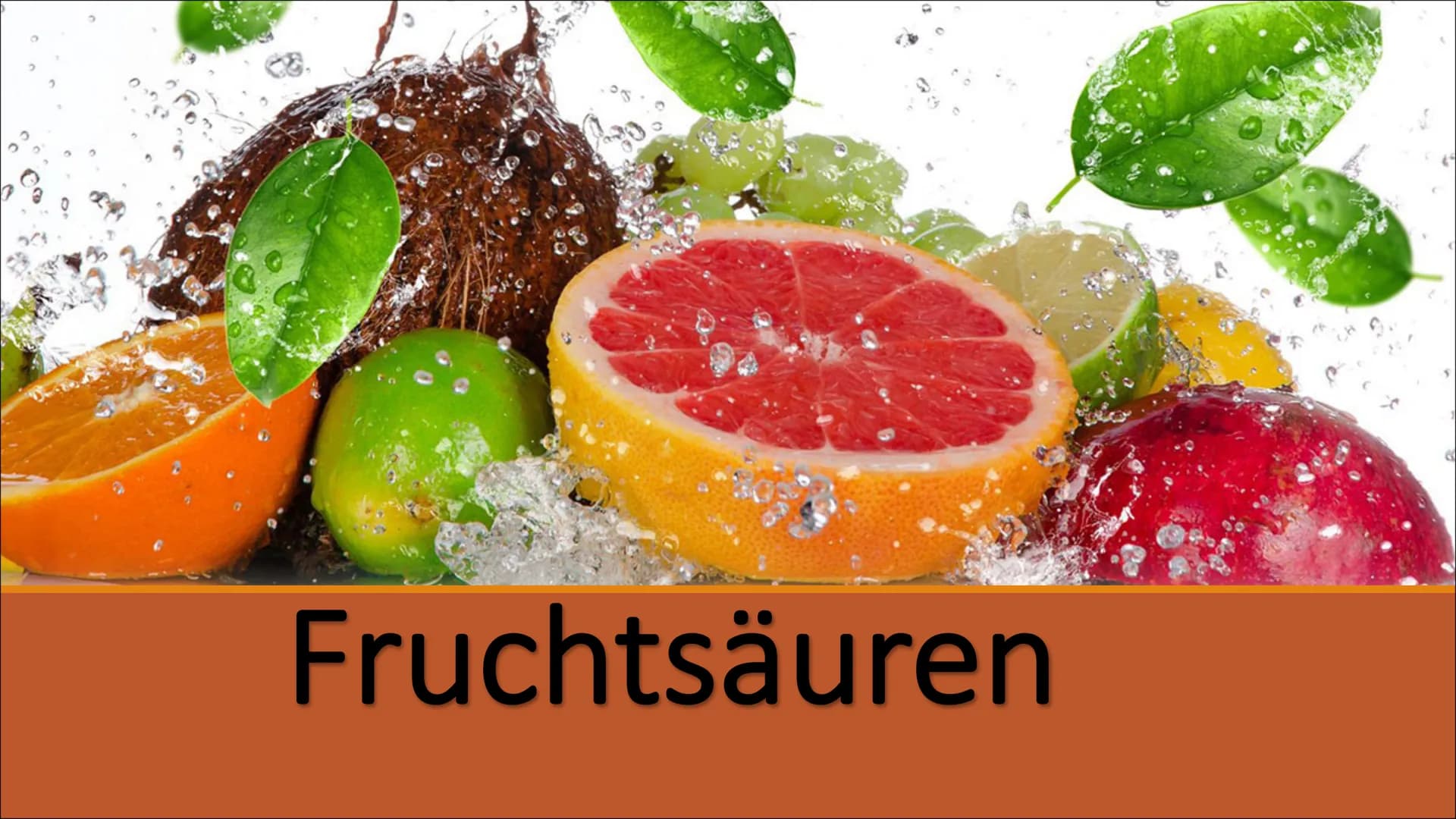 Fruchtsäuren Gliederung
1. Definition von Fruchtsäure
- Weinsäure und Apfelsäure
2. Strukturformel & Summenformel
3.Beschreibung
4. Eigensch