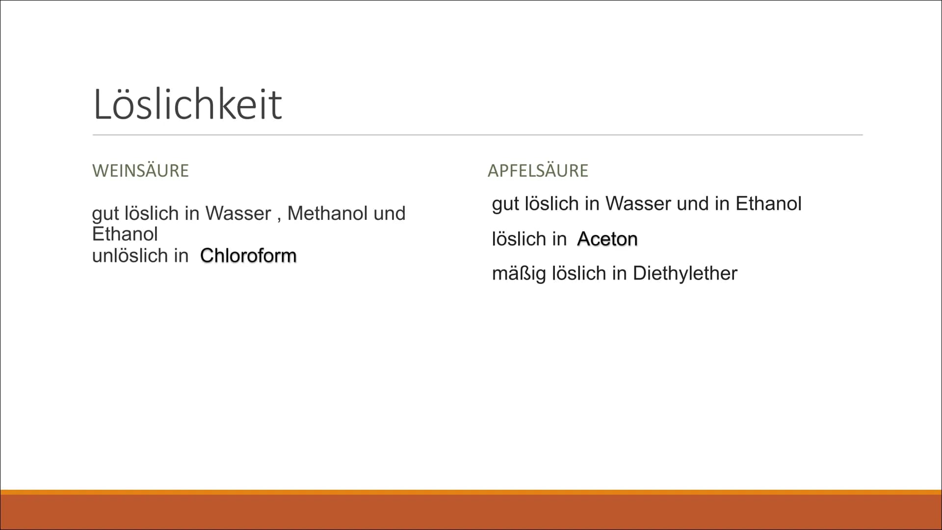 Fruchtsäuren Gliederung
1. Definition von Fruchtsäure
- Weinsäure und Apfelsäure
2. Strukturformel & Summenformel
3.Beschreibung
4. Eigensch